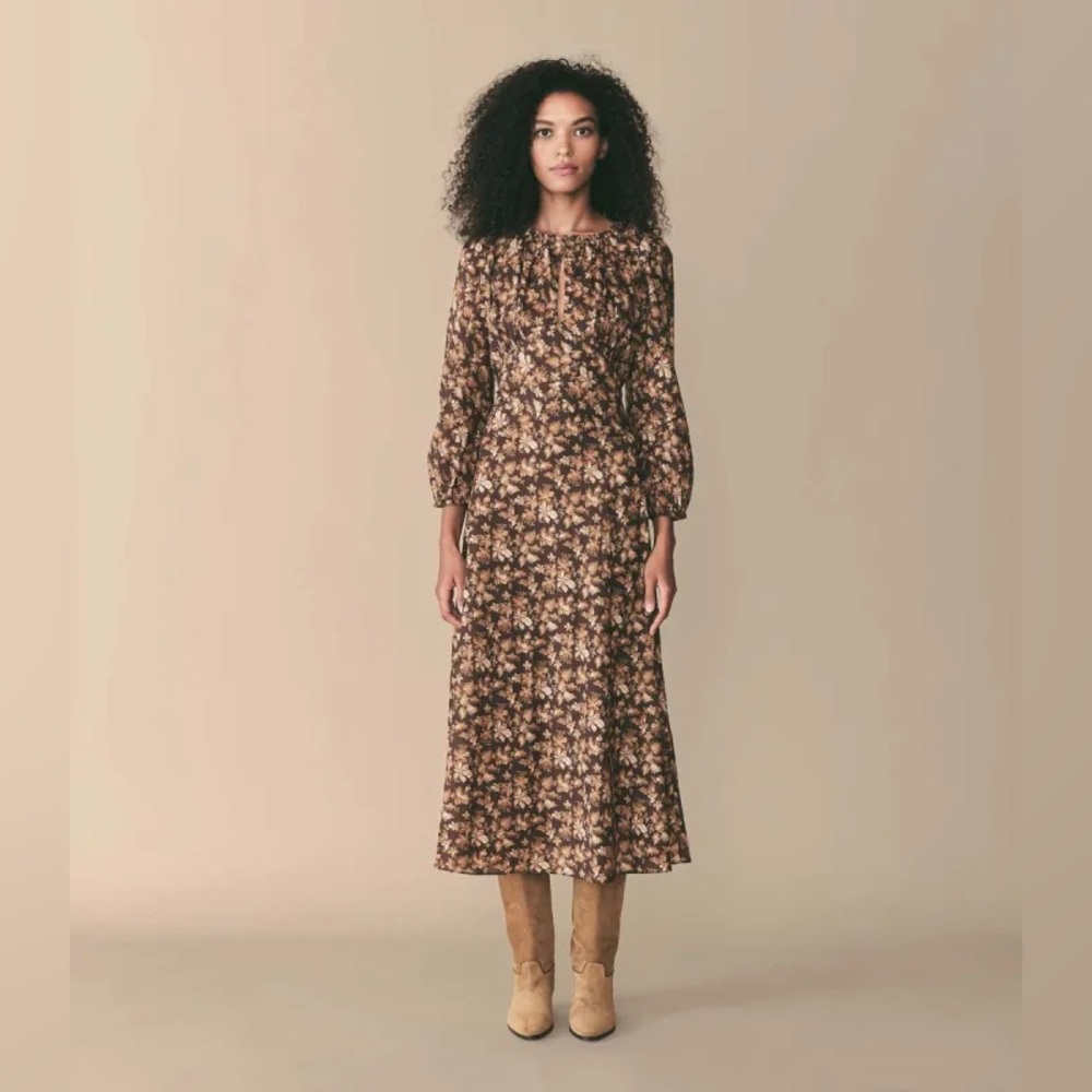 DOEN Ginetta Dress Fern Grove Floral - Picture 3 of 7